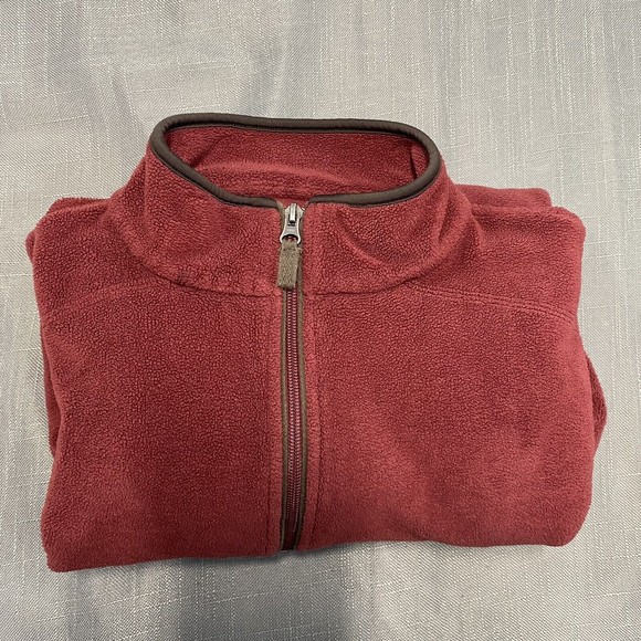 Horny Toad Men's Long Sleeve Burgundy  Fleece Pullover  Size Large - Picture 2 of 9